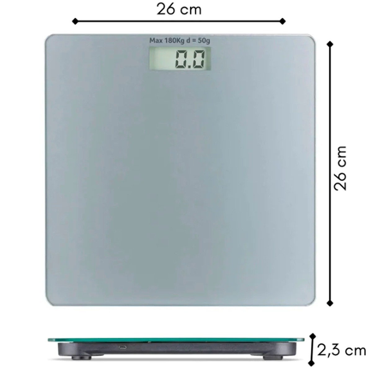 Balança Peso Corporal Digital Recarregável Usb 180 Kg Nova - 3