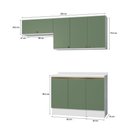 Ver imagem 3 de Armário de Cozinha Compacta 100% Mdf 200cm Branco/verde Celeste Kappesberg