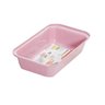Forma Assadeira de Aço Carbono Antiaderente para Bolo Pão Retangular Colorida 27x15x6cm - Rosa - 1