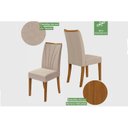 Ver imagem 3 de Cadeira Sala de Jantar Apogeu Kit 4 Un Rovere/Amêndoa/Linho Rinzai Bege - Lopas