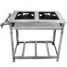 Fogão Industrial Aço Inox Baixa Pressão 2 Bocas - Standard (2 Duplos) Linear 30X30 - Brascool - 1