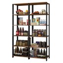 Ver imagem 3 de Armário Estante Multiuso Organizador Despensa 10 Prateleiras 118cm Rustic/preto Madesa