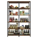 Ver imagem 7 de Armário Estante Multiuso Organizador Despensa 10 Prateleiras 118cm Rustic/preto Madesa