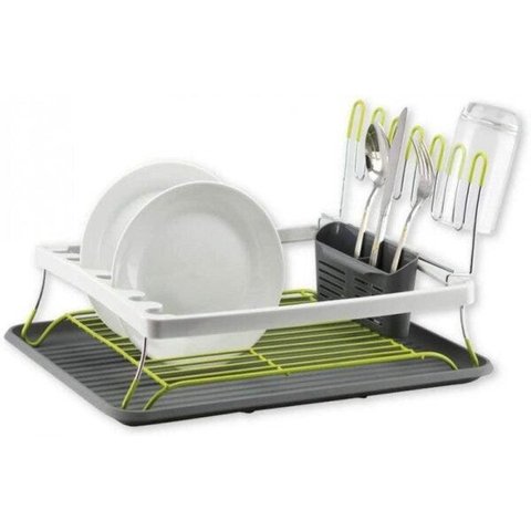 ESCORREDOR LOUÇAS SUPORTE ECOLUMI TENDEZE CINZA E VERDE