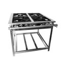 Ver imagem 1 de Fogão Industrial Aço Inox 304 Baixa Pressão 4 Bocas Eternity Max - (2S E 2D) 38x38 - Brascool