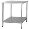 Mesa Aço Inox Industrial / Bancada de Apoio - 0,8M (80x70x90cm) - Br-080S - Brascool - 1
