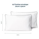 Ver imagem 7 de Kit 2 Fronhas Linea 50cm X 70cm Micropercal 200 Fios - Preto