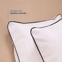 Ver imagem 4 de Kit 2 Fronhas Linea 50cm X 70cm Micropercal 200 Fios - Preto
