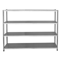Estante em Aço Inoxidável com 4 Prateleiras Lisas - 2m (200x50x150cm) - BE4-200L - Brascool - 1