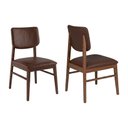Ver imagem 4 de Conjunto de Mesa com 4 Cadeiras 4 Lugares em Madeira Marrom 80cm Ágape