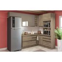 Ver imagem 2 de Cozinha Modulada Kappesberg Maxxi Nicho Toalheiro g740 c/ Tampo 15cm Nogal-Kappesberg