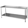Mesa Aço Inox Industrial / Bancada de Apoio - 2M (200x70x90cm) - Br-200S - Brascool - 1