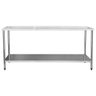 Mesa Aço Inox Industrial / Bancada de Apoio - 2,2M (220x70x90cm) - Br-220S - Brascool - 1