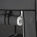 Ver imagem 6 de Guarda Roupa Duplo Cabideiro Arara Roupas Sapateira Prateleiras Armario Compacto Organizador Bege