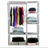 Guarda Roupa Duplo Cabideiro Arara Roupas Sapateira Prateleiras Armario Compacto Organizador Bege - 3