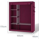 Ver imagem 7 de Guarda Roupa Duplo Cabideiro Arara Roupas Sapateira Prateleiras Armario Compacto Organizador Bege