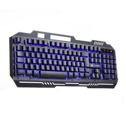 Teclado Gamer Vx Gaming Shield Abnt2 Multimidia Led Azul 1.8 Metros USB Topo em Metal Sensação Mecan - 2