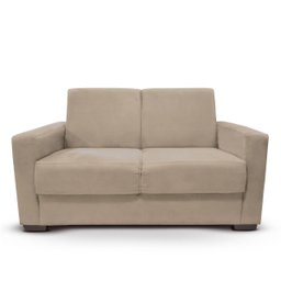 Sofá Estofado 2 Lugares Sala Estar Recepção Lavínia Suede:bege - 1