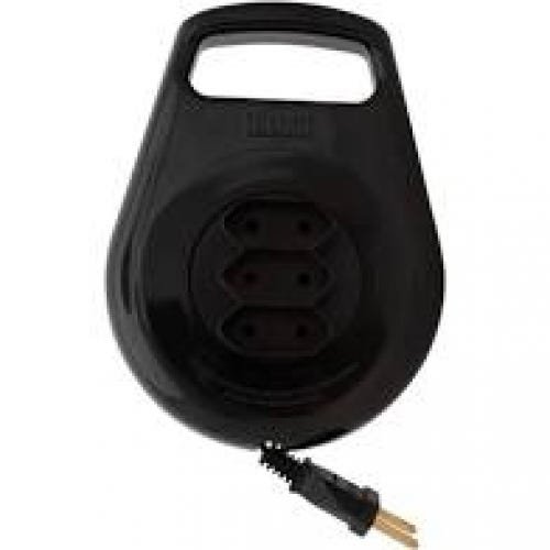 Extensão Enrolável/Cordão Paralelo 2 Polos 10 Amp / 5 Metros/Preta - 2