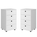Ver imagem 1 de Kit 2 Mesas de Cabeceira Classic 4 Gavetas Branco