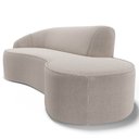 Ver imagem 5 de Sofá Living 3 Lugares 230cm Braço Direito Mozart D06 Bouclê Bege - Mpozenato