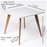 Mesa de Jantar Quadrada Sofia 1,10x1,10cm Tampo Offwitte - 2