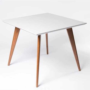 Mesa de Jantar Quadrada Sofia 1,10x1,10cm Tampo Offwitte