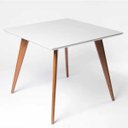 Ver imagem 1 de Mesa de Jantar Quadrada Sofia 1,10x1,10cm Tampo Offwitte