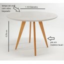 Ver imagem 3 de Mesa de Jantar Redonda Sofia 1,10cm