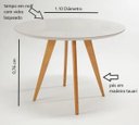 Ver imagem 3 de Mesa de Jantar Redonda Sofia 1,10cm