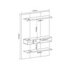 Painel para TV Byte Imbuia e Off White - 2