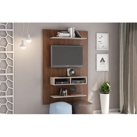 Painel para TV Byte Imbuia e Off White
