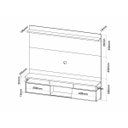 Ver imagem 2 de Painel para Tv Home Suspenso Supreme Imbuia e Off White