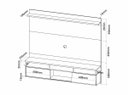 Ver imagem 2 de Painel para Tv Home Suspenso Supreme Imbuia e Off White