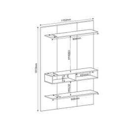 Painel para TV Byte Imbuia - 2 Painel para TV Byte Imbuia - 2