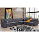 Ver imagem 1 de Sofá Magno 4.57x2.57m de Canto, Retrátil e Reclinável - Chumbo