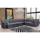 Ver imagem 3 de Sofá Magno 4.57x2.57m de Canto, Retrátil e Reclinável - Chumbo