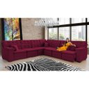 Ver imagem 1 de Sofá Magno 3.77x3.32m de Canto, Retrátil e Reclinável - Vinho