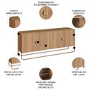 Ver imagem 3 de Buffet Aparador Sala 180cm 4 Portas Mario Hanover/dourado A10 - Mpozenato