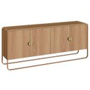 Ver imagem 2 de Buffet Aparador Sala 180cm 4 Portas Mario Hanover/dourado A10 - Mpozenato