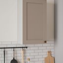 Ver imagem 1 de Armário Aéreo para Cozinha 1 Porta Americano Provençal 100% MDF Iluminata Branco/Fendi