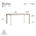 Ver imagem 3 de Mesa para Sala de Jantar Tampo MDF sem Vidro 180cm Base Metal Preto Mayra