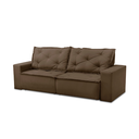Ver imagem 4 de Sofá Retrátil 3 Lugares com Molas 1,80m Ayla Suede Marrom