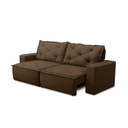 Ver imagem 5 de Sofá Retrátil 3 Lugares com Molas 1,80m Ayla Suede Marrom