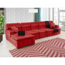 Ver imagem 1 de Sofá Orlando 4.20x1.70m com Chaise, Retrátil e Reclinável - Vermelho