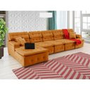 Ver imagem 1 de Sofá Orlando 4.20x2.10m com Chaise, Retrátil e Reclinável - Terra