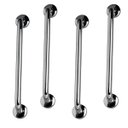 Ver imagem 1 de Barra de Apoio Inox 60cm Kit 4 unidades Idoso Deficiente Cadeirante Suporte Banheiro Box Resistente 