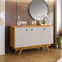 Ver imagem 1 de Aparador Buffet Crjcm-APA001 Retrô 3 Portas 120cm Cinamomo Off White Multimóveis