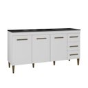 Ver imagem 1 de Balcão Atenas 3 Portas e 3 Gavetas Kaiki Móveis:Branco