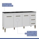 Ver imagem 5 de Balcão Atenas 3 Portas e 3 Gavetas Kaiki Móveis:Branco